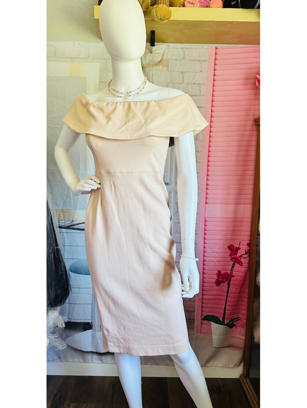 Strapless Dress in Soft Pink